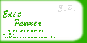 edit pammer business card